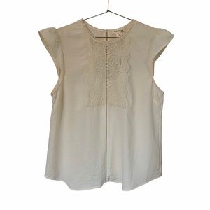 NWOT Monteau Off-white Large Blouse